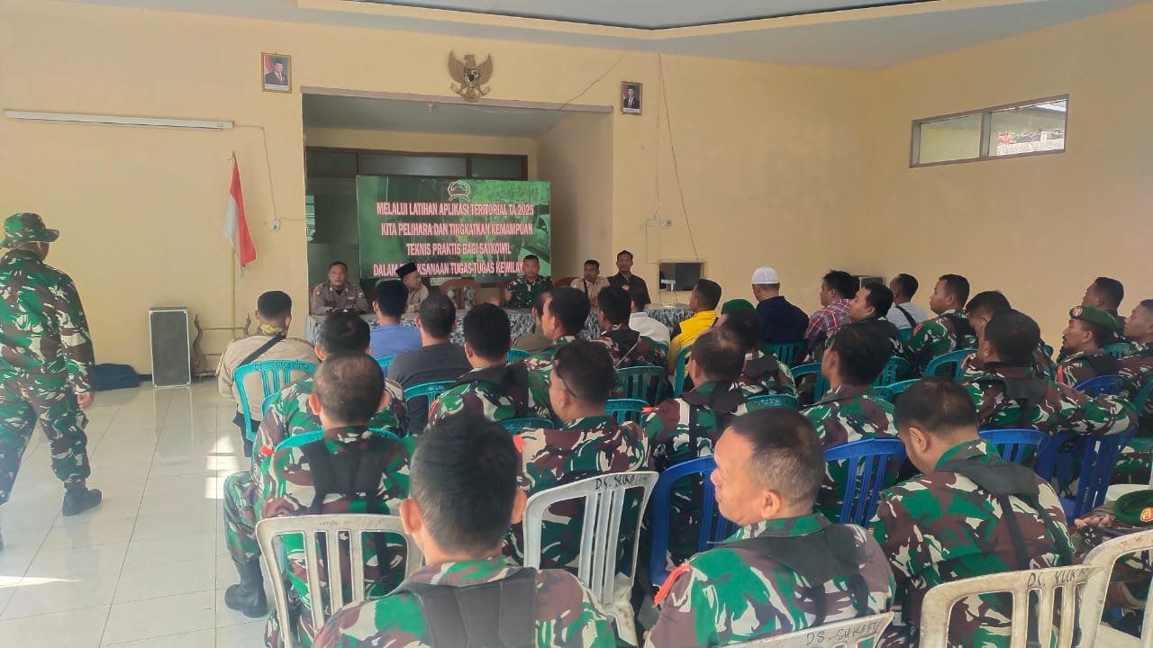 latihan teknis teritorial Kodim (Latnister) di Desa Sukapura