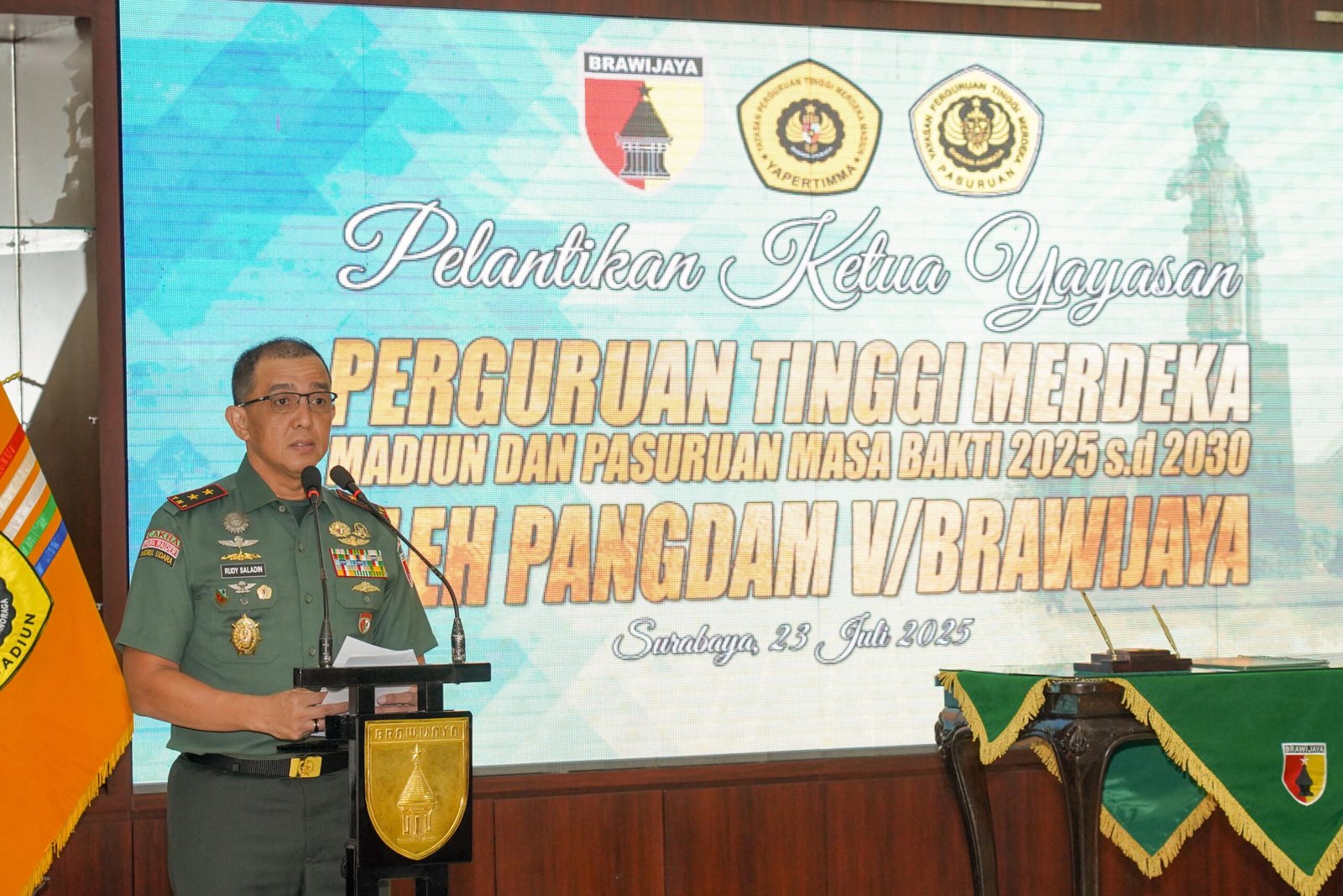 Pangdam Brawijaya Resmi Lantik Pengurus Yapertima Madiun dan Pasuruan
