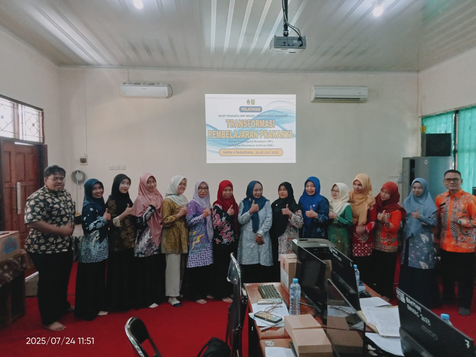 Kegiatan Musyawarah Guru Mata Pelajaran (MGMP) Prakarya Kota Pasuruan di SMPN 4 Pasuruan