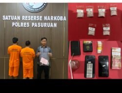 Ungkap Kasus Sabu, Polres Pasuruan Amankan Pasutri di Rembang dan Sita 4.5 Gram Barang Bukti