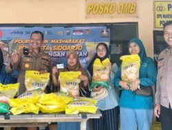 Polsek Balongbendo Gelar Bazar Beras Murah, Warga Antusias Serbu Lokasi