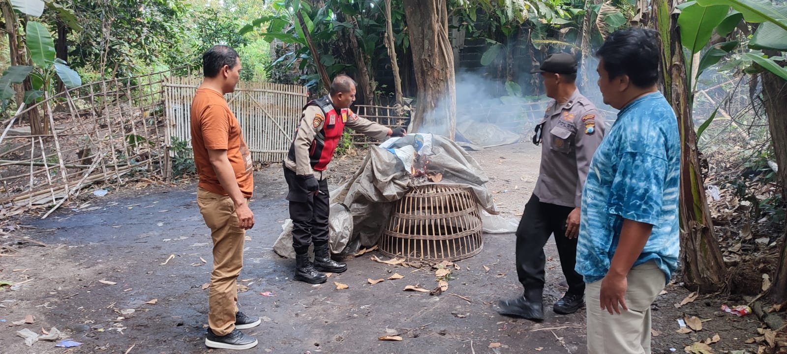 sabung ayam di Desa Seketi, Kecamatan Balongbendo, Sidoarjo