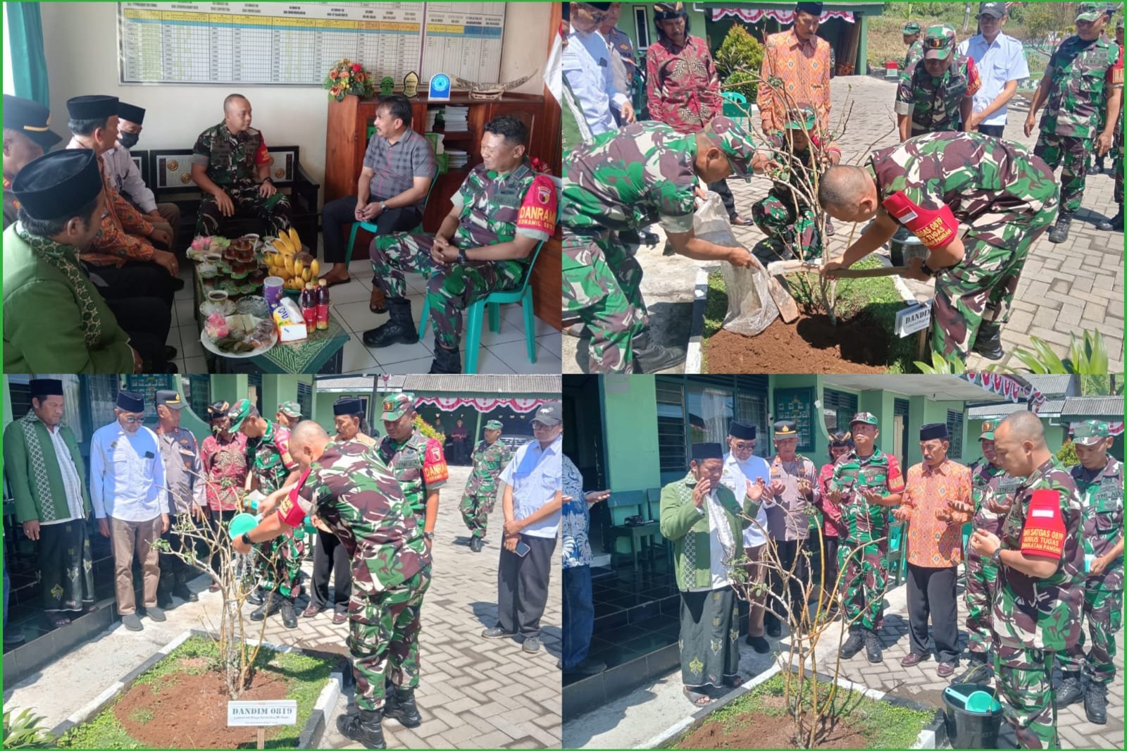 Komandan Kodim 0819/Pasuruan Letkol Inf Boga Bramiko M.Han., melakukan kunjungan ke Koramil 24/Tutur,