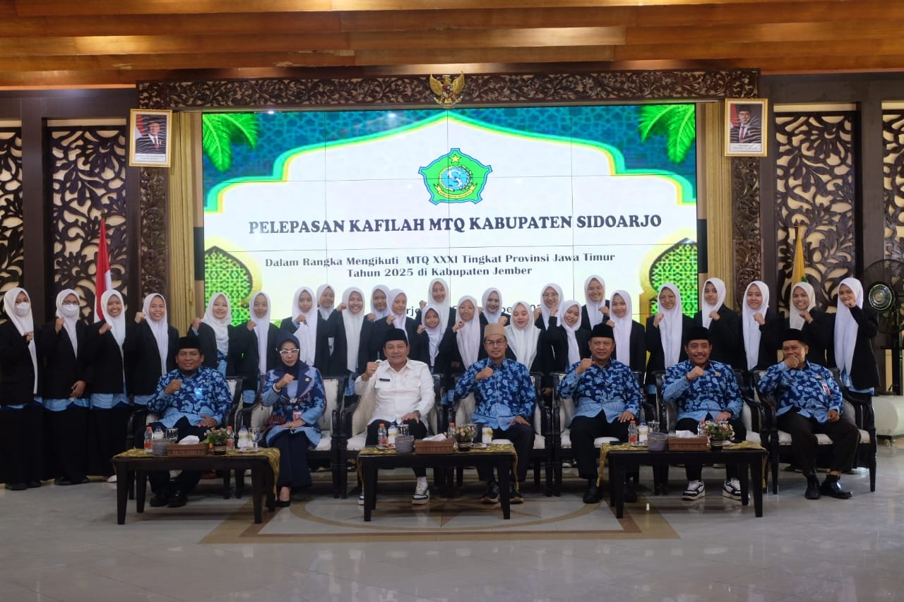 Pemerintah Kabupaten Sidoarjo secara resmi melepas peserta Musabaqah Tilawatil Qur’an (MTQ) Kabupaten Sidoarjo yang akan berlaga pada MTQ XXXI tingkat Provinsi Jawa Timur