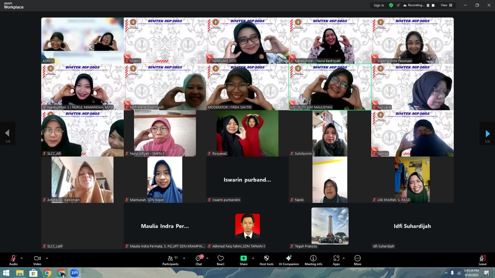 PGRI Kota Pasuruan menggelar Bimbingan Teknis Anugerah Guru Prima (AGP) 2025