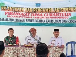 Komitmen Dalam Memberikan Pelayanan, Koramil Tongas Mengawal Dan Mengamankan Pelantikan Perangkat Desa Binaan