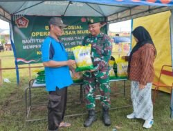 HUT ke-80 TNI, Kodim Trenggalek Gelar Pasar Murah Beras SPHP di Tengah Tradisi Katobilan