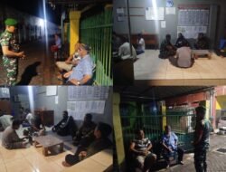 Patroli Malam Babinsa Koramil 0819/18 Pandaan Bersama Warga, Wujud Kepedulian TNI Jaga Kamtibmas