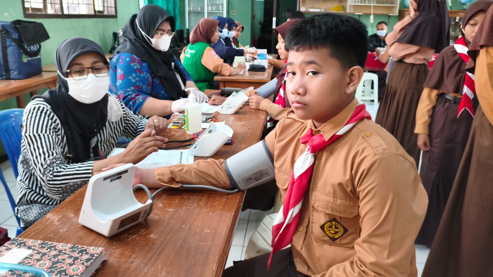 kegiatan Cek Kesehatan Gratis (CKG) untuk siswa kelas 7