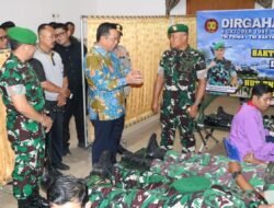 Danrem 083/ Baladhika Jaya Kolonel Inf Kohir Meninjau Pelaksanaan Donor Darah HUT TNI Ke 80 di Makodim Probolinggo