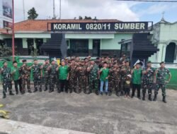 Danramil 0820-11/Sumber Lettu Kav Hasan Duhri Pimpin Apel Dan Siskamling Gabungan