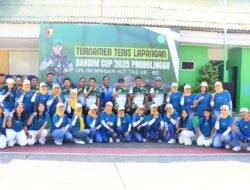 Semarak HUT ke-80 TNI, Dandim 0820/Probolinggo Buka Turnamen Tenis Lapangan Dandim Cup