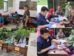 Sambut HUT TNI ke-80, Koramil 0819/23 Sukorejo Gelar Donor Darah dan Pemberdayaan UMKM