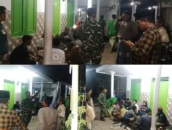 Bersama Linmas, Banser dan Masyarakat, Babinsa Gelar Patroli Siskamling