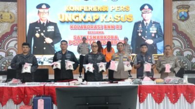 Polresta Sidoarjo dan BNN Gagalkan Penyelundupan 8,2 Kg Sabu