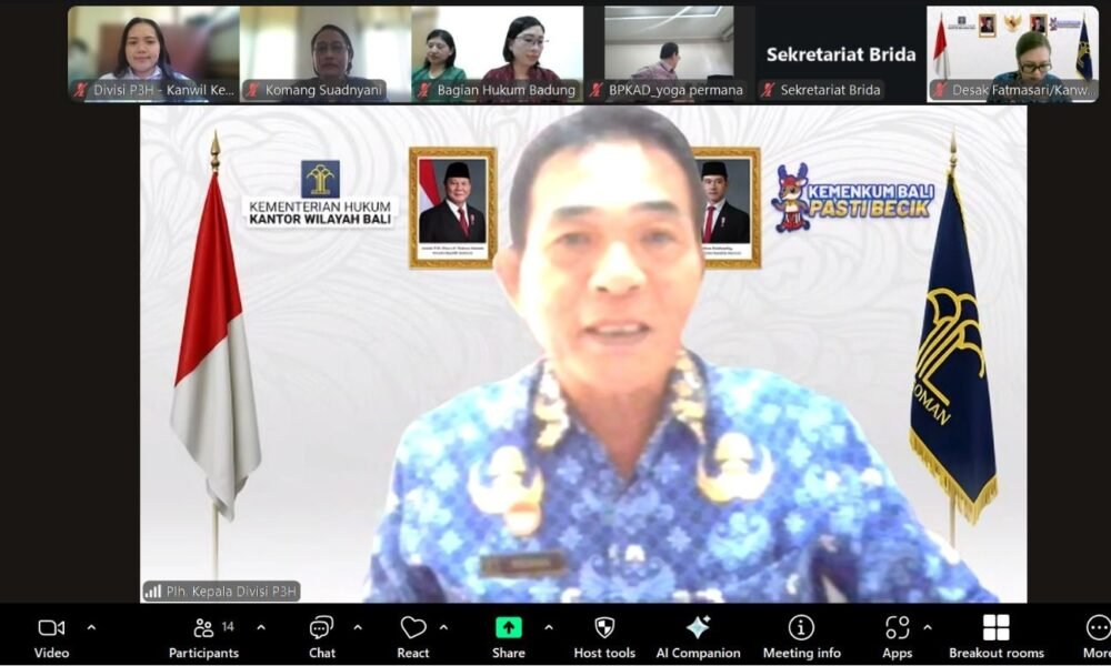 Kemenkum Bali Fasilitasi Harmonisasi Rancangan Peraturan Bupati Badung dan Buleleng