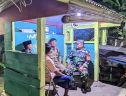Melalui Patroli Malam, Babinsa Himbau Siskamling Kepada Masyarakat