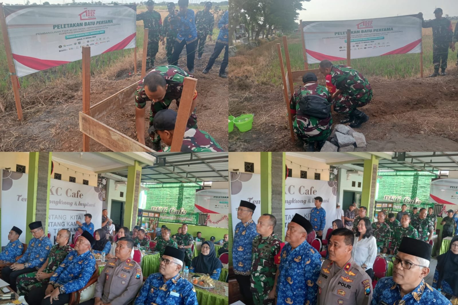 Dandim 0819/Pasuruan Tinjau langsung kesiapan lokasi Groundbreaking pembangunan Koperasi Merah Putih