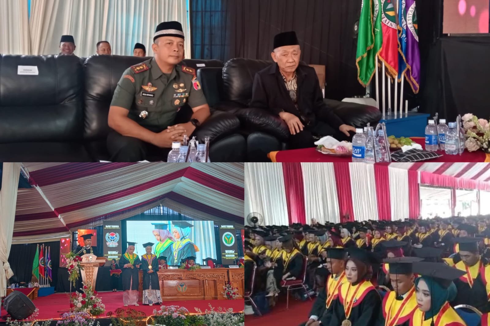 Komandan Kodim 0819/Pasuruan, Letkol Inf Boga Bramiko, M.Han., menghadiri acara Wisuda Sarjana dan Pasca Sarjana Univ. Yudharta