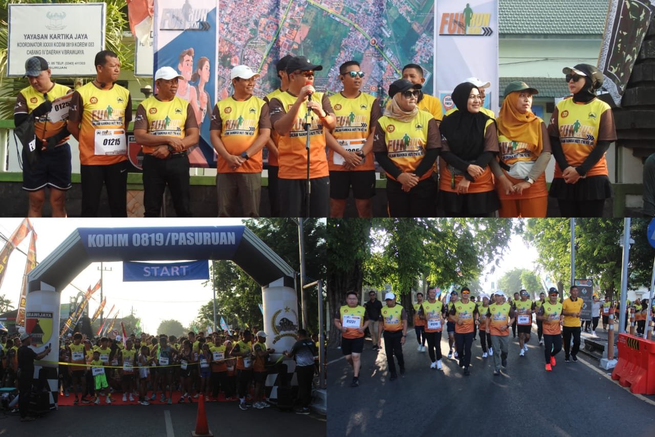 Kodim 0819/Pasuruan menyelenggarakan Event Fun Run 5K dalam rangka memperingati HUT TNI ke-80
