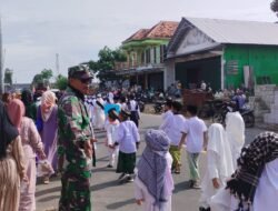 Koramil Wonomerto Melakukan Pengawalan Dan Pengamanan Pawai / Kirab Memperingati Hari Santri