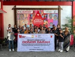 Polresta Sidoarjo Adakan Donor Darah Peringati 74 Tahun Humas Polri