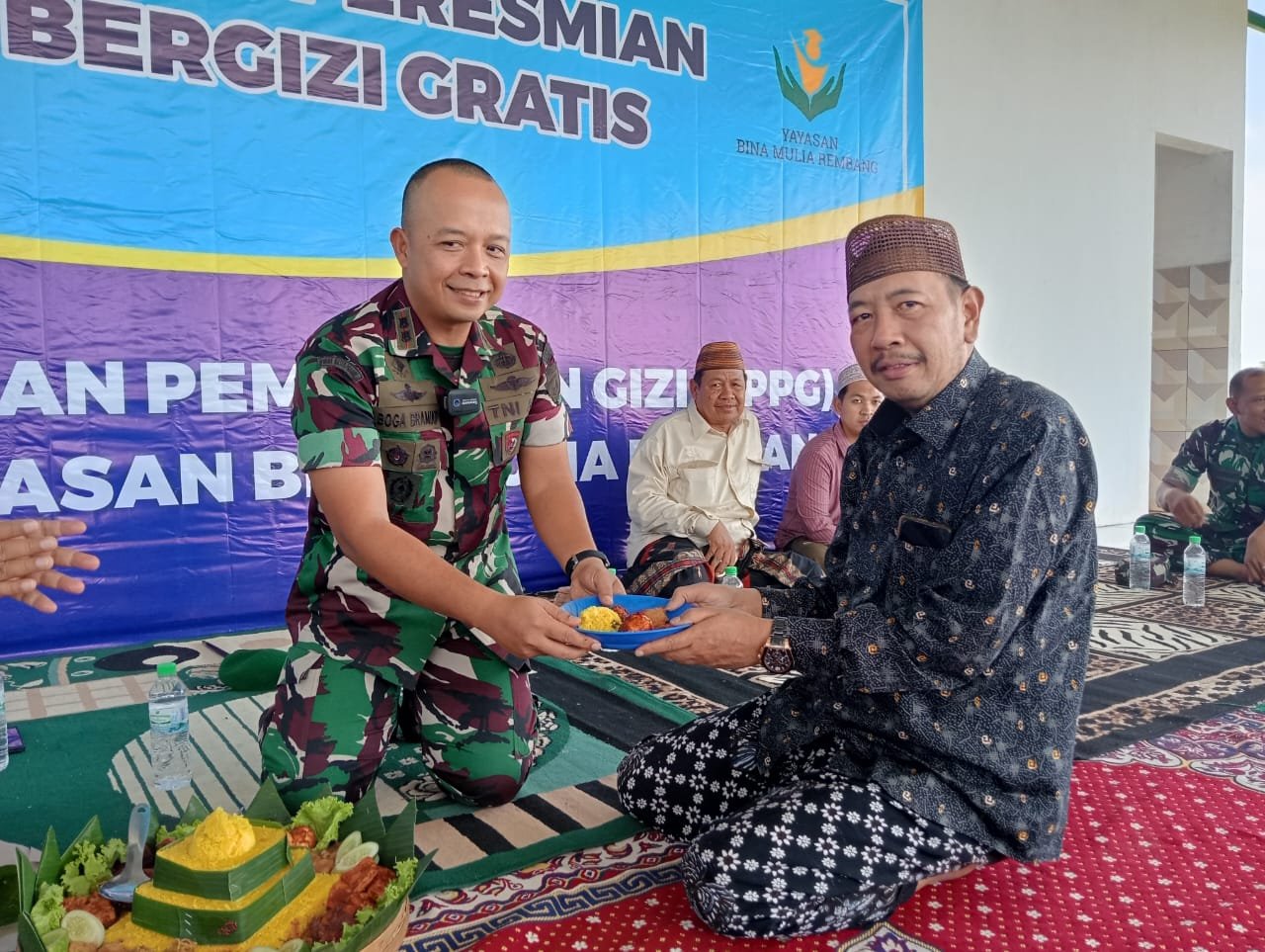 Letkol Inf Boga Bramiko, M.Han., menghadiri acara Tasyakuran dan peresmian SPPG Dapur Yayasan Bina Mulia Rembang