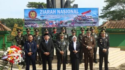 Peringati HUT TNI ke-80, Kodim 0429/Lampung Timur  Ziarah Nasional di Taman Makam Pahlawan Dharma Nusantara