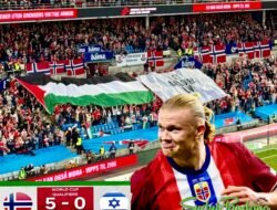 Norwegia Hajar Israel, Stadion Jadi Lautan Bendera Palestina