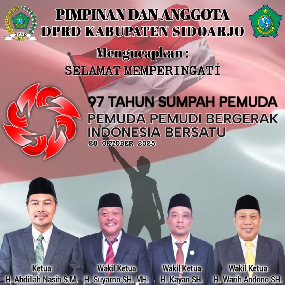 DPRD Kabupaten Sidoarjo: Semangat Sumpah Pemuda Harus Dihidupkan dalam Aksi Nyata