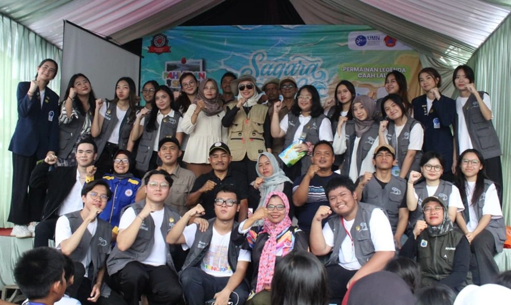 Festival Sagara Asih, GMLS dan Mahasiswa UMN Edukasi Anak Pesisir soal Mitigasi Bencana