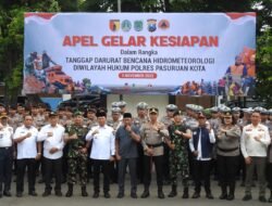 Komandan Kodim 0819/Pasuruan Hadiri Apel Siaga Bencana Hidrometeorologi