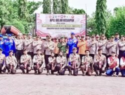 Danramil 0820-15/Pajarakan Mengikuti Apel Gelar Pasukan Tanggap Darurat Bencana Hidrometeorologi