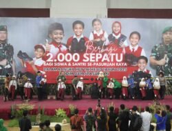 Peringati HUT TNI ke-80, Kodim 0819/Pasuruan Bagikan 2.000 Pasang Sepatu untuk Pelajar se-Pasuruan Raya