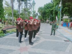 Koramil 0820/12 Kraksaan Dukung Penuh Pelatihan Dasar CPNS Kejaksaan RI di Alun-alun Kraksaan