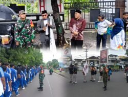 Babinsa Koramil Pandaan Dampingi Pelajar SMK MUTU dalam Pawai Milad Muhammadiyah ke-113.
