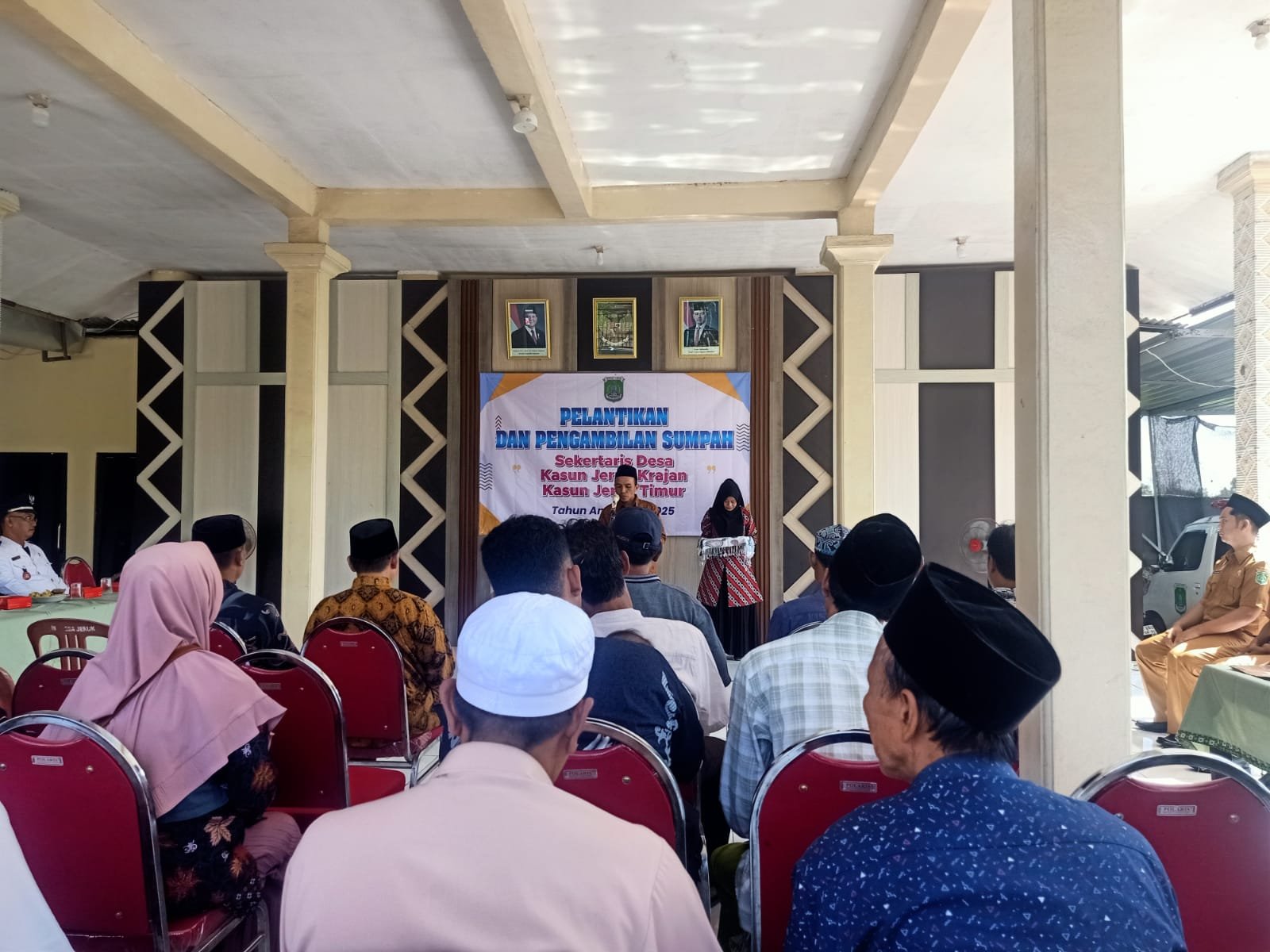 Danramil Kraton Hadiri Pelantikan Perangkat Desa Jeruk