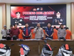 Polres Kediri Ungkap 15 Kasus Selama Operasi Sikat Semeru 2025