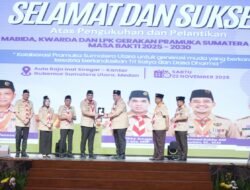 Bupati Asahan Hadiri Pengukuhan Mabida, Kwarda dan LPK Gerakan Pramuka Sumut