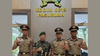Dandim Pasuruan Terima Kunjungan Taruna Akmil di Lobi Makodim