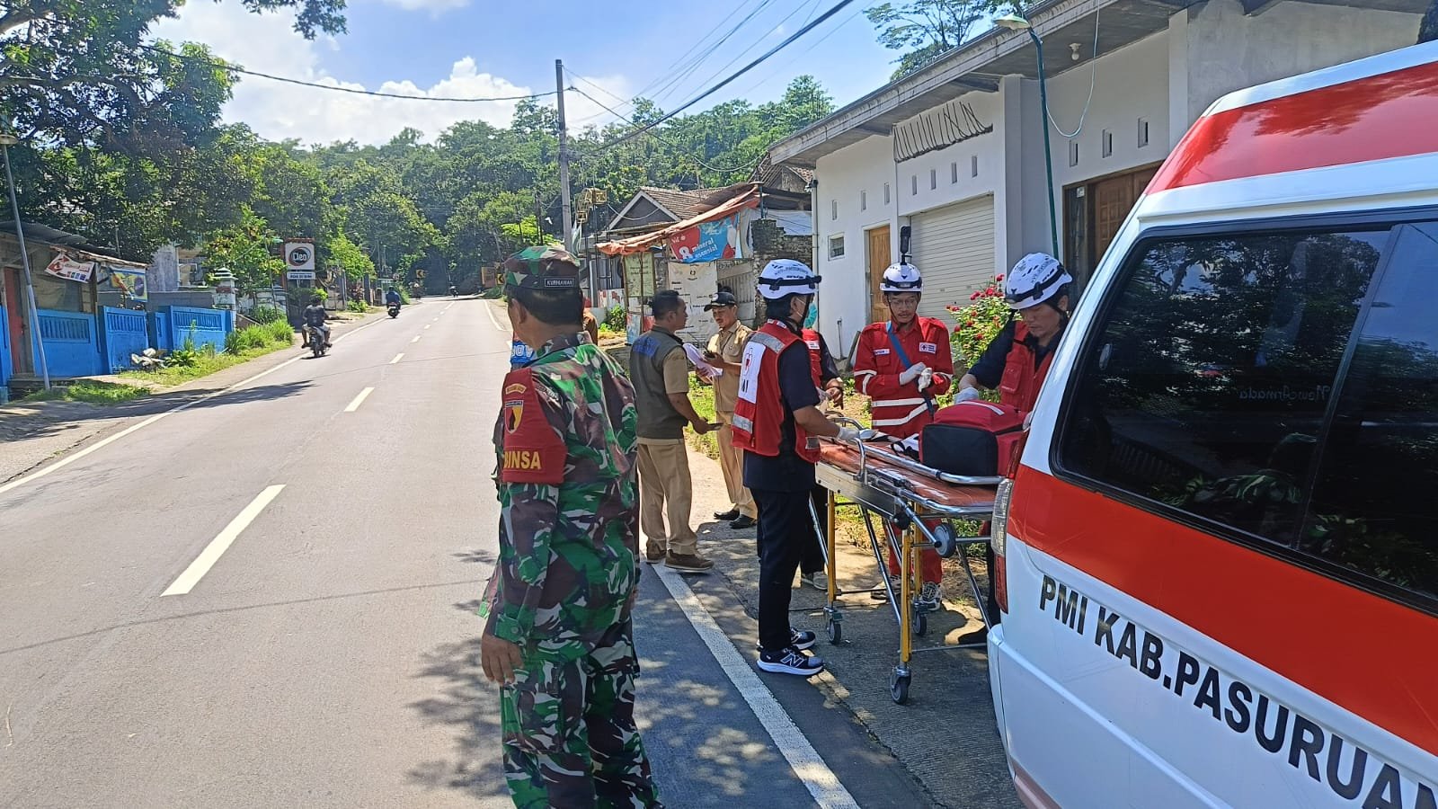 Babinsa Purwodadi Ikuti Simulasi Rencana Kontinjensi Longsor
