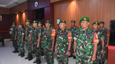 Dandim 0501/JP Pimpin Acara Tradisi Penerimaan dan Pelepasan Personel