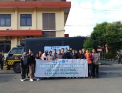 Polres Pasuruan Bersama Mahasiswa Salurkan Bantuan untuk Warga Terdampak Erupsi Semeru