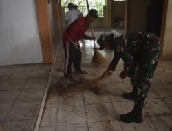 Rangkaian Peringatan Hari Juang TNI AD Dan HUT Kodam V Brawijaya, Kodim 0819/Pasuruan Laksanakan Karya Bakti