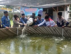 Tingkatkan Ketahanan Pangan, Danramil Purwosari  Hadiri Launching Budidaya Ikan
