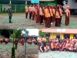 Koramil 0819/20 Gempol Latih Disiplin dan Jiwa Nasionalisme Siswa SMK Purnama