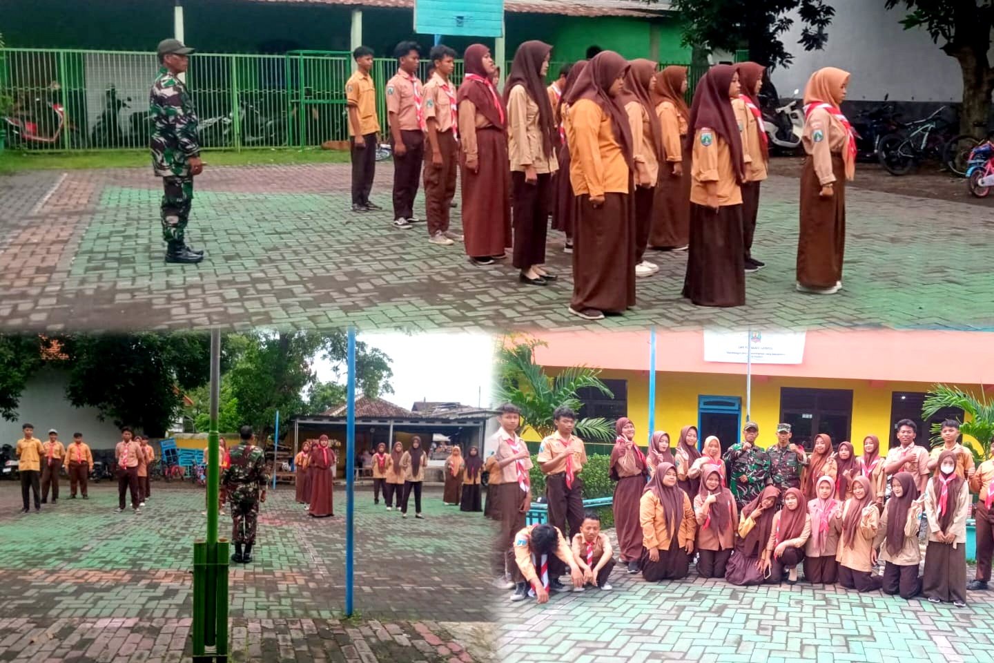 kegiatan pelatihan Latihan Baris Berbaris (LBB) di SMK Purnama