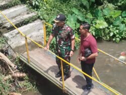 Dandim Tinjau Lokasi Pembangunan Jembatan