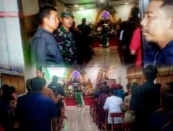 Berikan Rasa Aman, Babinsa Koramil Tutur Laksanakan Pengamanan Ibadah Natal