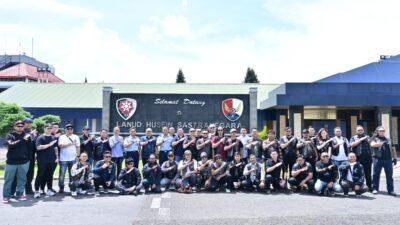 Lanud Husein Sastranegara dan Komunitas Motor Bandung Galang Donasi Bencana